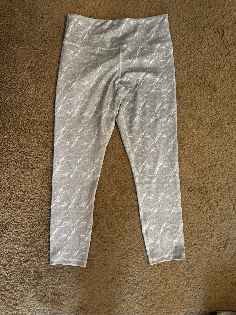 ZYIA Gray Marble Print Leggings